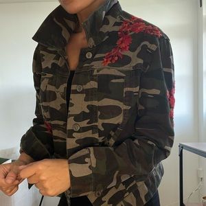 Pilots and the Letter Press army green jean jacket